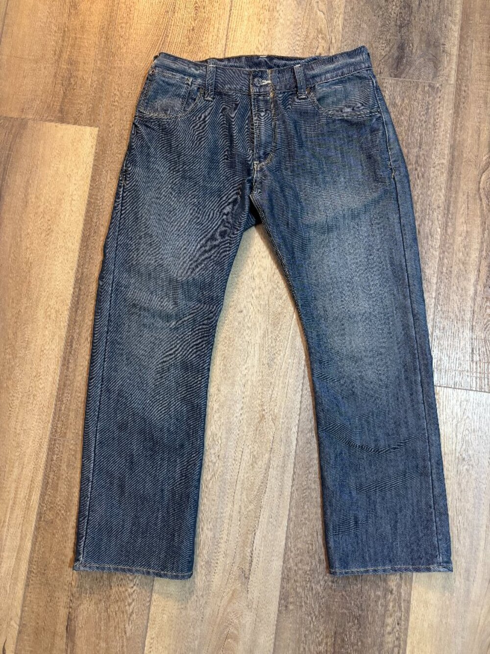 Levi’s 514 Slim Straight Jeans Men’s 34x29 Dark Wash Flap Pocket Denim